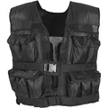 GORILLA SPORTS® Gewichtsweste - inkl. Tragetasche, Verstellbar, 10/20/30 kg Gewichte, 56 x 52 cm, mit Gewichten, Unisex, Schwarz - Trainingsweste, Weight Vest, Laufweste, Krafttraining