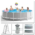 INTEX Komplettset Prism Frame Pool Ø 457x107cm + Filterpumpe Swimmingpool 26724
