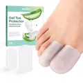 Welnove Gel-Zehenkappe und Zehenschutz - 12er-Pack Aloe Vera Extrakt infundiert Silikon Zehenabdeckungen - für Schmerzlinderung, fehlende oder eingewachsene Zehennägel, Hühneraugen, Schwielen, Blasen