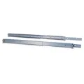 2U Teleskopschienen 650 mm, Einbauschienen grau