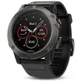 Garmin Fenix 5X 51 mm grau am Silikonarmband schwarz [Wi-Fi, Saphir Edition]