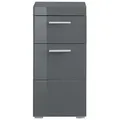 welltime Unterschrank Avena Badezimmerkommode mit 1 Schublade und 1 Tür - Maße (B/T/H) 37/31/79 cm grau