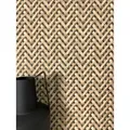 Newroom Vliestapete, Schwarz Tapete Landhaus Rattan - Mustertapete Flechtoptik Beige Braun Skandi Modern Schilf Geflochten für Wohnzimmer Schlafzimmer Küche beige