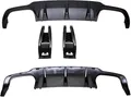 SET Mercedes C-Klasse W204 C204 Diffusor Stoßstange Hinten Schwarz Matt + Halter für C63 AMG Umbau 11-15