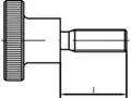 25 x Rändelschrauben, hohe Form DIN 464 Messing M 6 x 8, CAB FASTENING