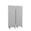 Akustik Trennwand Büro Raumteiler Schallschutz 170x120cm 2er-Set FLEXMIUT Rollen