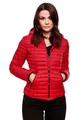 Navahoo Damen Übergangs Stepp Jacke mit Kapuze B348 [B348-Kimuk-Rot-Gr.S]
