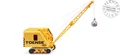 WIKING 066148 - 1:87 H0 - Raupenkran " Toense " Farbe Gelb Mit Ball Demolit