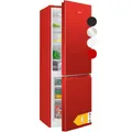 Bomann® Kühlschrank mit Gefrierfach | Energieklasse E | 143cm | Kühl Gefrierkombination leise 39 dB | 3 Ablagen & 3 Schubladen | Türanschlag wechselbar | 175L Kühlgefrierkombi | KG 320.2 rot