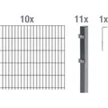 ALBERTS Doppelstabmattenzaun-Grundset (Anthrazit, Zaunl. 20 m, Mattenh. 1200mm)