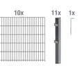 Doppelstabmatten-Set ALBERTS Typ 6/5/6 2000x120 cm antrazit