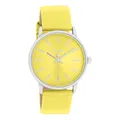 Oozoo Timepieces Damen Uhr in Gelb - Armbanduhr Damen mit Lederarmband | Hochwertige Uhr für Frauen| Edle Analog Damenuhr in rund C11462