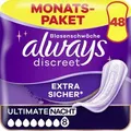 always Inkontinenzeinlagen discreet Ultimate Nacht, für Damen, 8 Tropfen, 48 Stück
