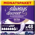 Always Discreet Ultimate Nacht Inkontinenzeinlagen 4 x 12 Stk.