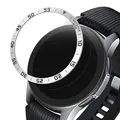 kwmobile Schutzring kompatibel mit Samsung Galaxy Watch (46mm) / Galaxy Gear S3 Frontier & Classic Fitnesstracker - Bezel Ring Lünette in Silber Schwarz