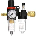 Druckluft Druckminderer Wasserabscheider Manometer Luftkompressor Werkzeuge 1/4