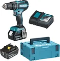 Makita Akku-Schlagbohrschrauber 18V/5Ah 2Akkus+Lad DHP485RTJ