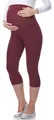 Be Mammy 3/4 Umstandsleggings aus Viskose BE-03 (Winerot, XL)