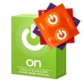 ON) Kondome Mix I 3 Stück Packung I Fruit & Colour Kondome I Premium Kondome 3 verschiedene Sorten I mit Silikon Gleitgel I dünne 0,07 mm Wandstärke I Kondome vegan I Condoms for men
