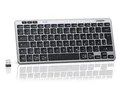 Bluetooth Tastatur Kabellos BT5.3+2.4G, Schlanke Scherenmechanik für Leises T...