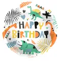 Folienballon Happy Birthday Dinosaurier 45cm Heliumgeeignet Geschenk Kinder