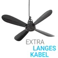 Deckenventilator Ø40cm ( 5m Kabel ) mit Aufhänger Ventilator ohne Montage Lüfter