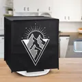 kwmobile Hülle kompatibel mit Thermomix TM5 / TM6 - Küchenmaschine Abdeckhaube - in Weiß Schwarz Minimalismus Gebirge