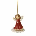 Goebel Figur Engel Winterspaß, Steingut, Bordeaux, 7.5 cm, 41693291