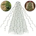 SALCAR 10*3m Weihnachtsbaum Lichterkette 350 LED mit Ring, Christbaum Beleuchtung, Tannenbaum LED Lichterkette,Weihnachtsbeleuchtung Deko - Weiß