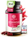 Pure Nature Astaxanthin hochdosiert  12mg - 60 vegane Kapseln EU-BIO  & labor - Premium Rohstoff - mit -Olivenöl  Astaxanthin