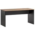 MÖBELPARTNER Aino Schreibtisch artisan-eiche, schwarz rechteckig, Wangen-Gestell schwarz 150,0 x 65,0 cm