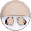 HER HX-12 In Ear Headset Bluetooth Beige