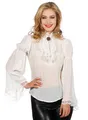 Barock Bluse cremeweiß - Bezaubernde Bluse für Piratin über Edeldame bis