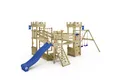 Wickey Klettergerüst Smart Arch – Ritterburg-Spielturm mit Wackelbrücke, Rutsche & Schaukel, (Kletterturm in Burg-Optik mit Kletternetz & Kletterseil, Abenteuer-Spielhaus für kleine Ritter & Prinzessinnen), Unvergessliche Abenteuer für Kinder & 10 Jahre Garantie*