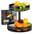 Obst Etagere Schwarz Metall - Obstkorb Etagere Schwarz- Obstschale Etagere
