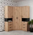 Marmex Möbel Garderoben-Set Grant Set G17, (2 Regale, 1 Eckschrank), Türen mit Soft-Close-System