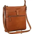 Benthill Umhängetasche Damen Leder - Shopper aus Rindsleder - Handtasche mit Reißverschluss - Schultertasche / Bag Beutel - Ledertasche - Braun