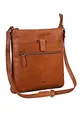 Benthill Umhängetasche Damen Leder - Shopper aus Rindsleder - Handtasche mit Reißverschluss - Schultertasche/Bag Beutel - Ledertasche, Farbe:Braun