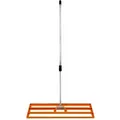 Monster Shop - Rasenrakel 100cm Levelingrake Rasen Rakel Rake Stahl Orange 1.9m Flächenebener