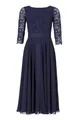Swing Kleid - Spitze/Chiffon, Marineblau(Marine), Gr. 46