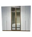 Moderner Grauer Kleiderschrank Designer Glasschrank Luxus Möbel