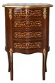 Barock-Kommode „Château de Versailles“ – Wäsche- & Nachtkonsole mit Intarsien, 4 Schubladen, Messingbeschlägen & antik-patiniertem Finish, H118×B50×T30 cm cat062 Palazzo Exklusiv