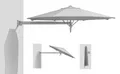 Schneider Aluminium Wandschirm MURO 250cm silbergrau + Schutzhülle