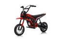 FINOOS Elektro Motorrad Kinder Hurricane 24V, Elektromotorrad mit 350W Motor, 8/16 KMH Geschwindigkeitsmodus, 20KM Lange Reichweite, 12 Zoll Luftreifen, Moto Cross für Kinder von 3,5 – 7 Jahren (Rot)