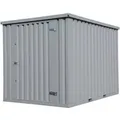 LagercontainerXXL 2m Lagercontainer mit Einflügeltür & Doppelverriegelung RAL7040 Fenstergrau 2,14x2,02x2,09