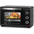 WOLTU Mini Backofen 28 L,1600 W, 100-230 °C, 0-60 Min, 3 Heizmodi, Schwarz - Schwarz