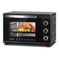 WOLTU Mini Backofen 28 L, Pizzaofen 1600 W, 100-230 °C, Timer 0-60 Min., 3 Heizmodi, inkl. Backblech Grillrost Krümelblech Rostheber, Mini Ofen für Backen Braten Auftauen Erhitzen, Schwarz