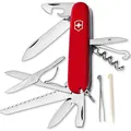 Victorinox Taschenmesser Huntsman (15 Funktionen, Grosse Klinge, Dosenöffner, Korkenzieher, Pinzette, Schere) rot