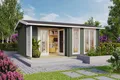 Gartenhaus Blockhaus  Satteldach 44 mm Brighton 44 grün 540x390 cm Lasita