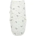 Meyco Baby Pucksack - 0-3 Monate - Pucktuch Swaddle für Neugeborene - 100% Baumwolle - Oeko Tex Zertifiziert - weicher Schlafkomfort - atmungsaktiv & feuchtigkeitsabsorbierend - Moon Indigo